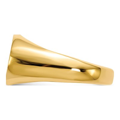 14K Yellow Gold Oval Signet Ring – view 4