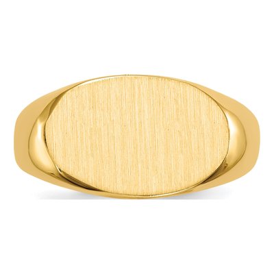 14K Yellow Gold Oval Signet Ring – view 5