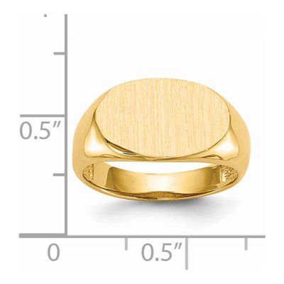 14K Yellow Gold Oval Signet Ring – view 6