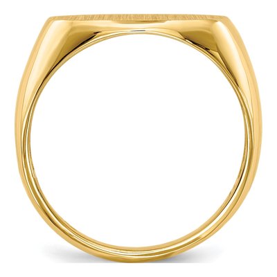 14K Yellow Gold Oval Signet Ring – view 3