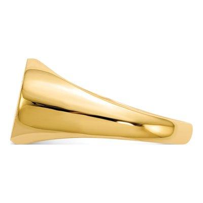 14K Yellow Gold Oval Signet Ring – view 4