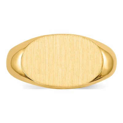 14K Yellow Gold Oval Signet Ring – view 5