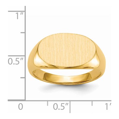 14K Yellow Gold Oval Signet Ring – view 6