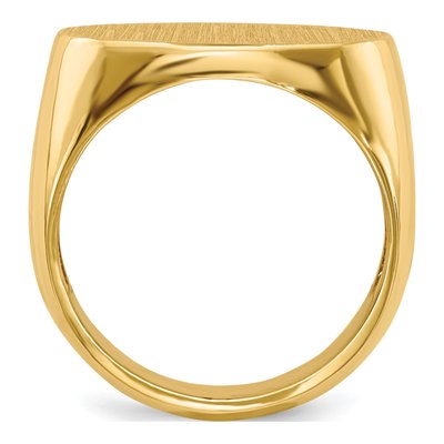 Men's 14K Yellow Gold Open Back Signet Ring – view 3