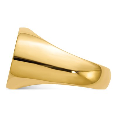Men's 14K Yellow Gold Open Back Signet Ring – view 4