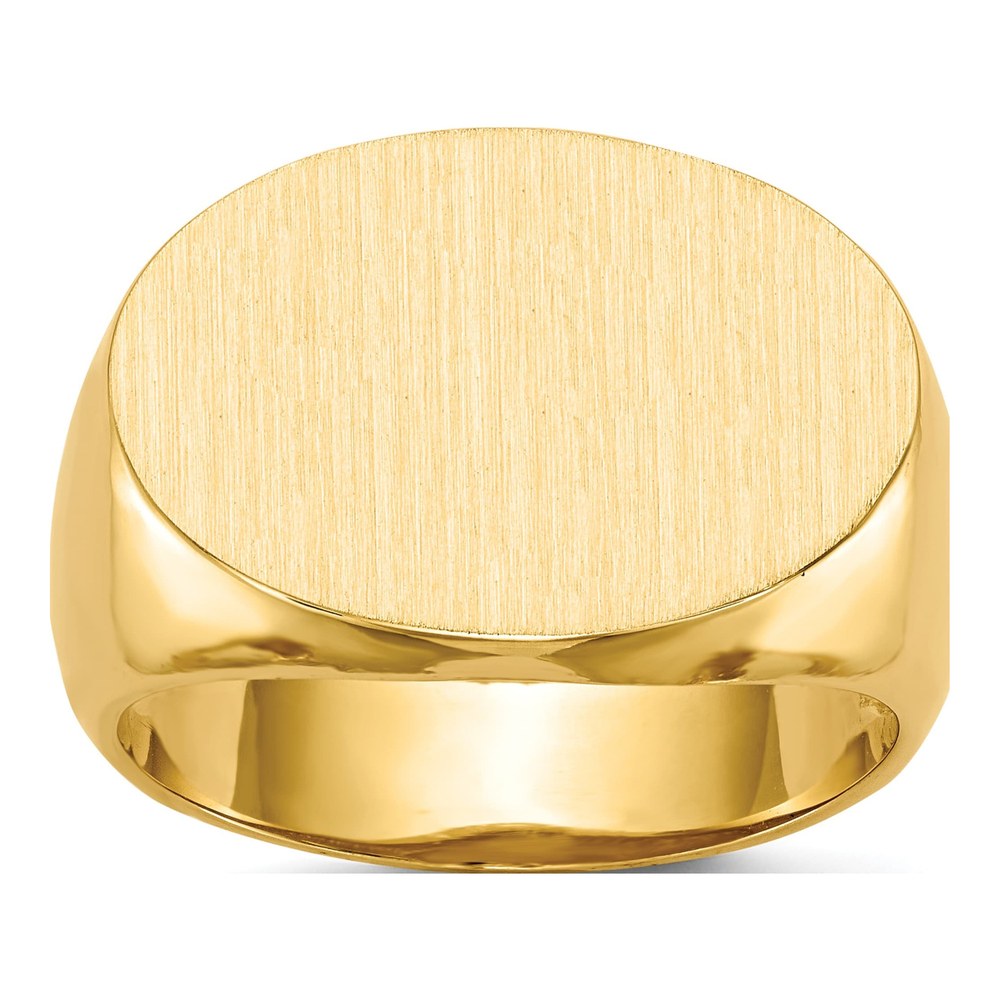 Men's 14K Yellow Gold Open Back Signet Ring
