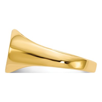 14K Yellow Gold Kids' Oval Signet Ring – view 4