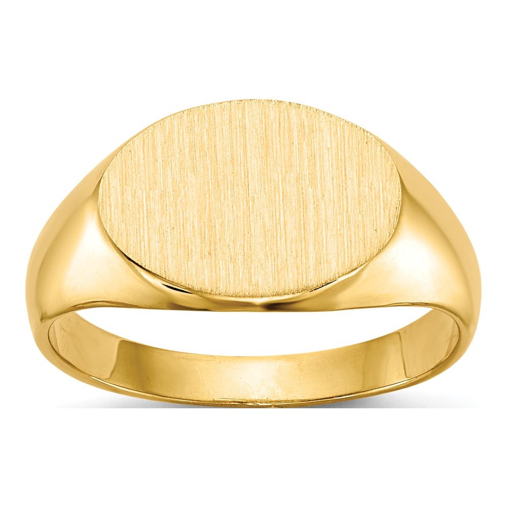 14K Yellow Gold Kids' Oval Signet Ring