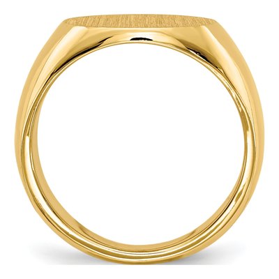 14K Yellow Gold Oval Signet Ring – view 3