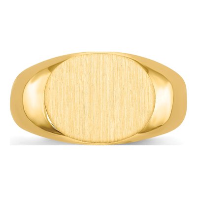 14K Yellow Gold Oval Signet Ring – view 5
