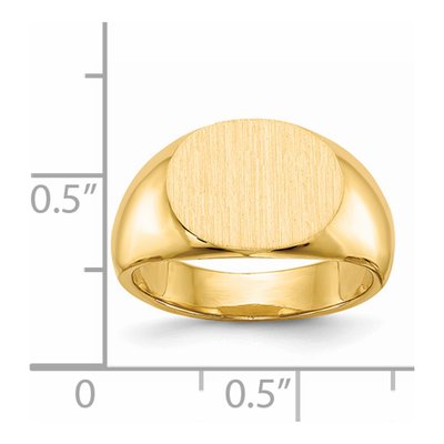 14K Yellow Gold Oval Signet Ring – view 6