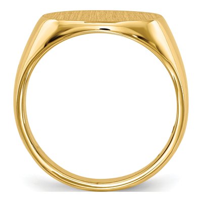 Men's 14K Yellow Gold Oval Signet Ring – view 3