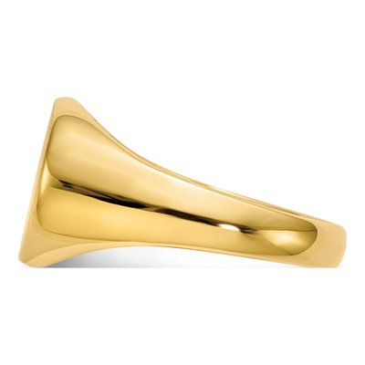 Men's 14K Yellow Gold Oval Signet Ring – view 4