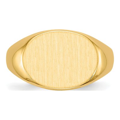 Men's 14K Yellow Gold Oval Signet Ring – view 5