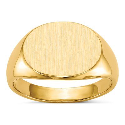 Men's 14K Yellow Gold Oval Signet Ring
