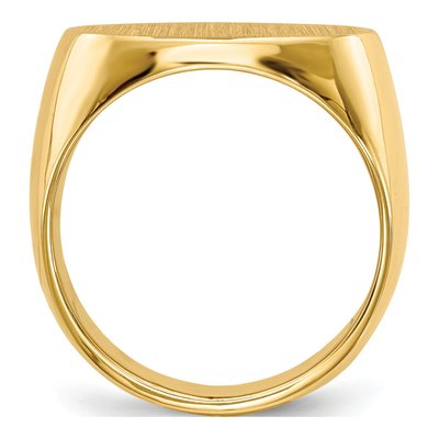 Men's 14K Yellow Gold Oval Signet Ring – view 3