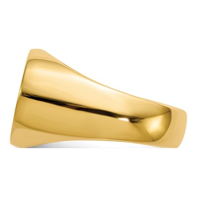 Men's 14K Yellow Gold Oval Signet Ring – view 4