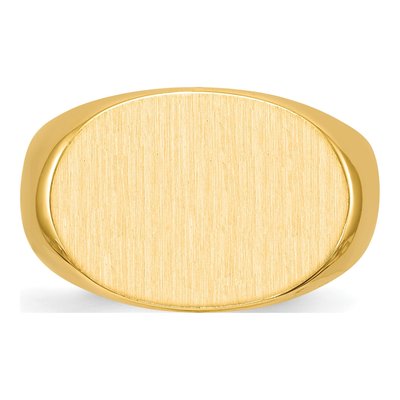Men's 14K Yellow Gold Oval Signet Ring – view 5