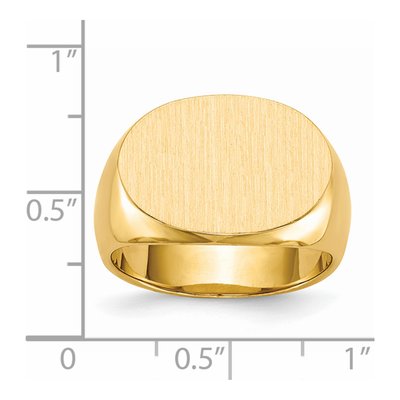 Men's 14K Yellow Gold Oval Signet Ring – view 6