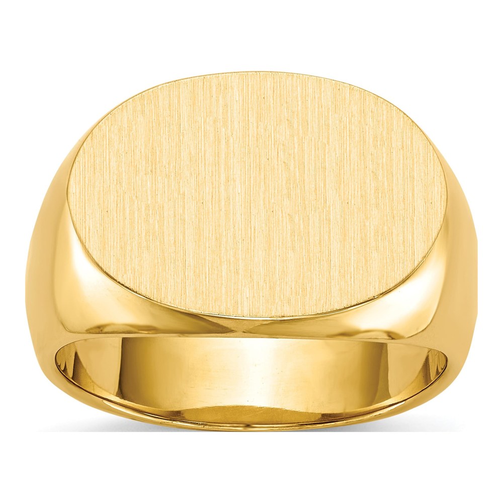 Men's 14K Yellow Gold Oval Signet Ring