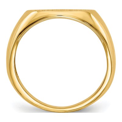 14K Yellow Gold Oval Signet Ring – view 3