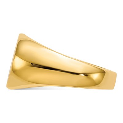 14K Yellow Gold Oval Signet Ring – view 4