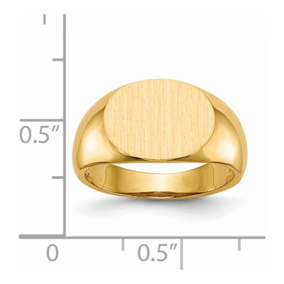 14K Yellow Gold Oval Signet Ring – view 6