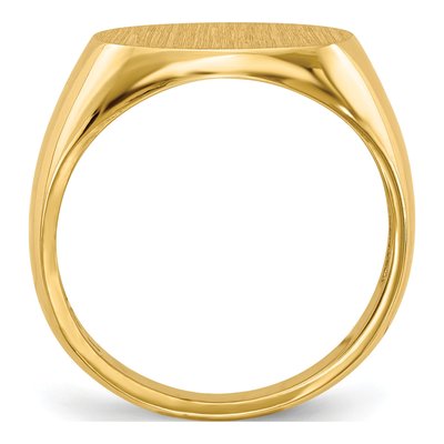 Men's 14K Yellow Gold Oval Signet Ring – view 3