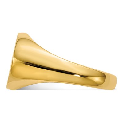 Men's 14K Yellow Gold Oval Signet Ring – view 4