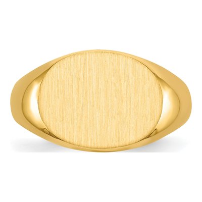 Men's 14K Yellow Gold Oval Signet Ring – view 5