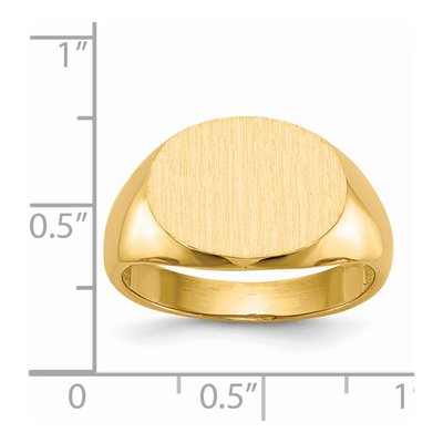 Men's 14K Yellow Gold Oval Signet Ring – view 6