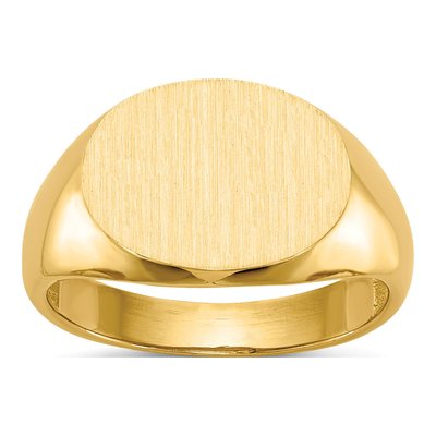 Men's 14K Yellow Gold Oval Signet Ring
