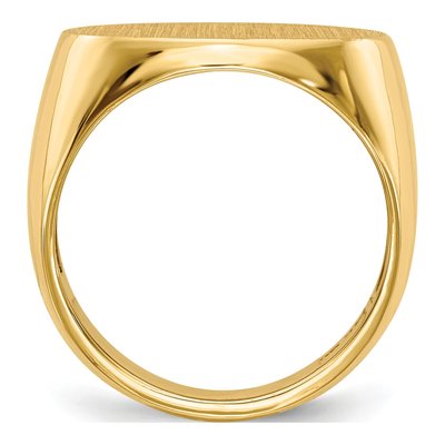 Men's 14K Yellow Gold Oval Signet Ring – view 3