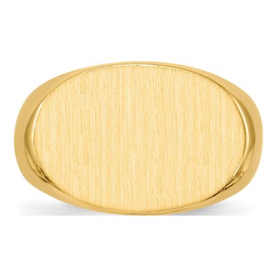 Men's 14K Yellow Gold Oval Signet Ring – view 5