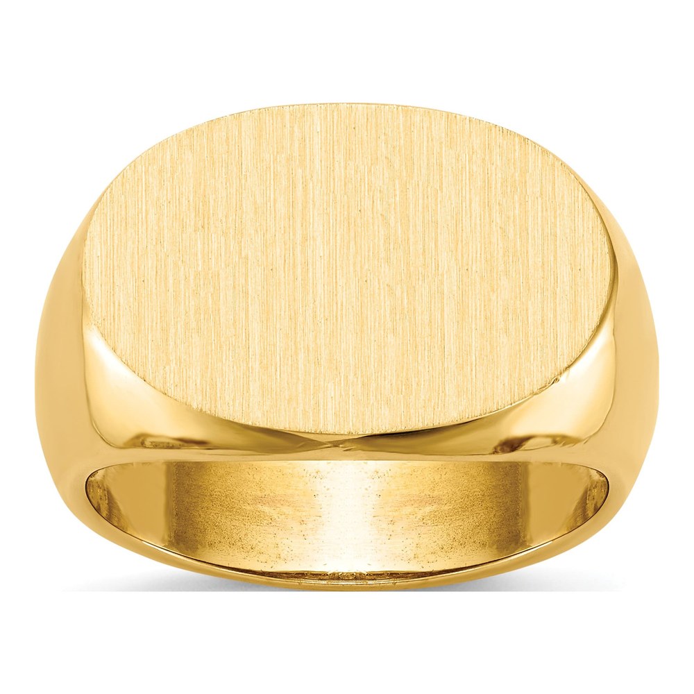 Men's 14K Yellow Gold Oval Signet Ring