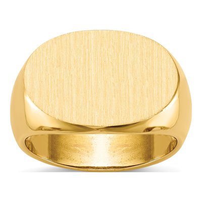 Men's 14K Yellow Gold Oval Signet Ring