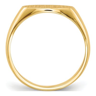 14K Yellow Gold Oval Signet Ring – view 3