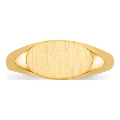 14K Yellow Gold Oval Signet Ring – view 5