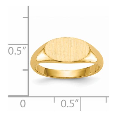 14K Yellow Gold Oval Signet Ring – view 6
