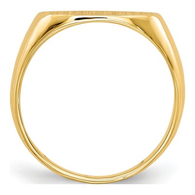 14K Yellow Gold Oval Signet Ring – view 3