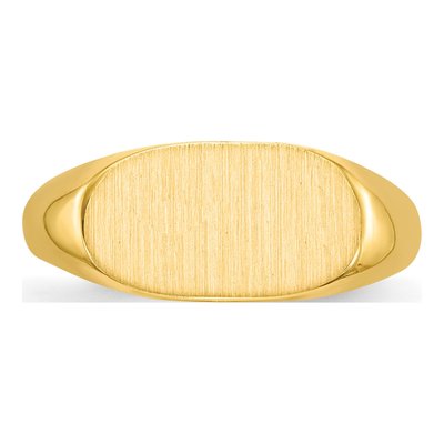 14K Yellow Gold Oval Signet Ring – view 5