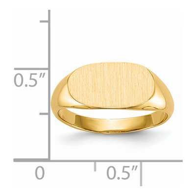 14K Yellow Gold Oval Signet Ring – view 6