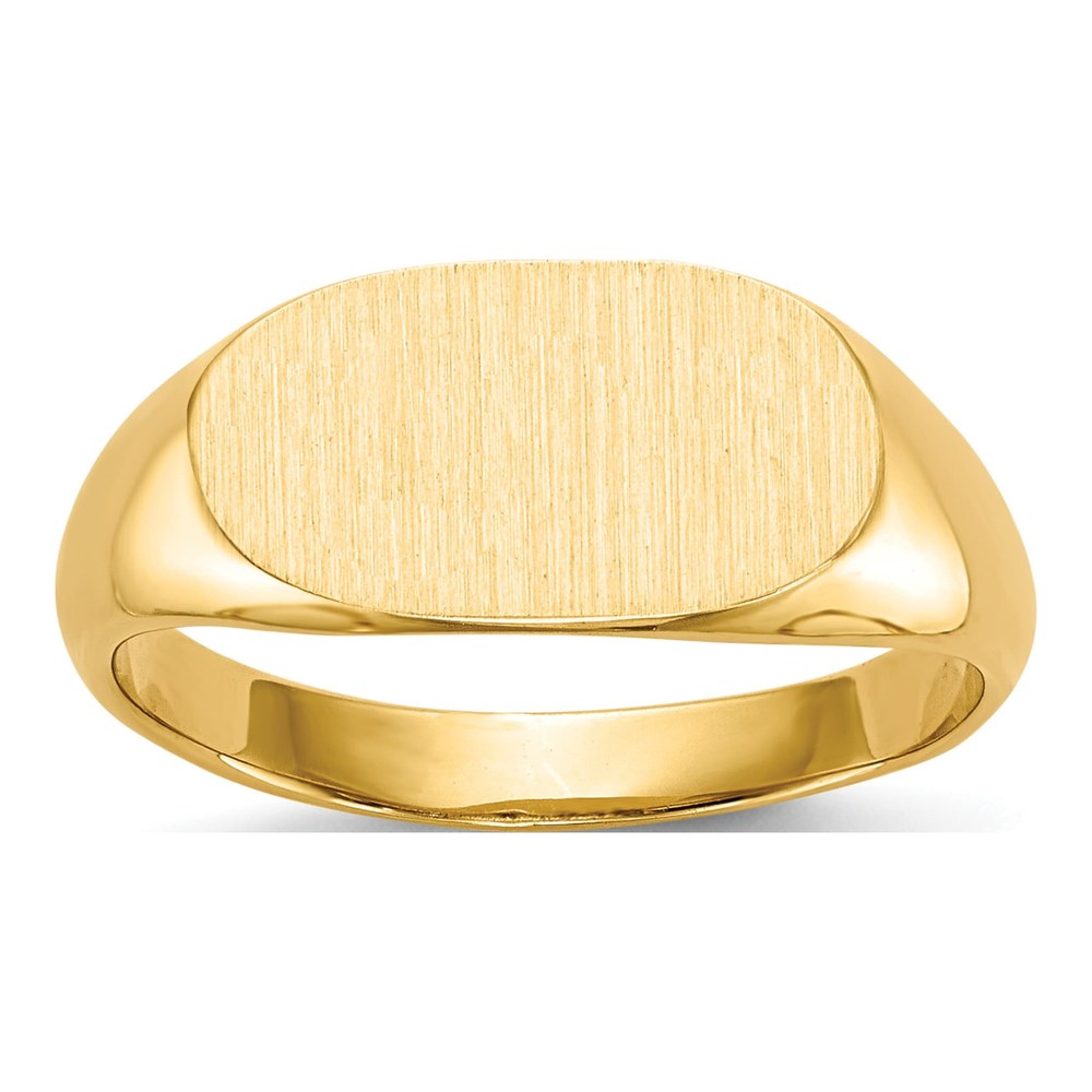 14K Yellow Gold Oval Signet Ring