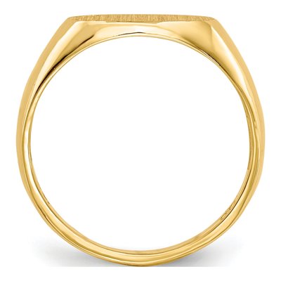 14K Yellow Gold Oval Signet Ring Mounting – view 2