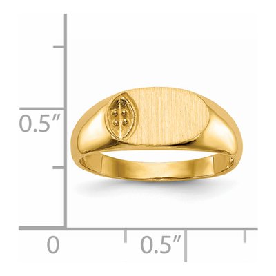 14K Yellow Gold Oval Signet Ring Mounting – view 5