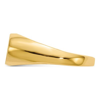 14K Yellow Gold Diamond Oval Signet Ring – view 4