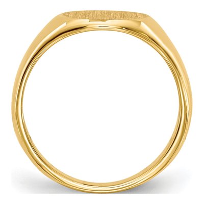 14K Yellow Gold Kids' Oval Signet Ring – view 3