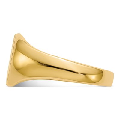 14K Yellow Gold Kids' Oval Signet Ring – view 4