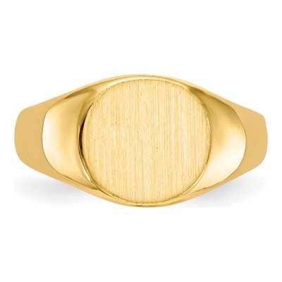 14K Yellow Gold Kids' Oval Signet Ring – view 5