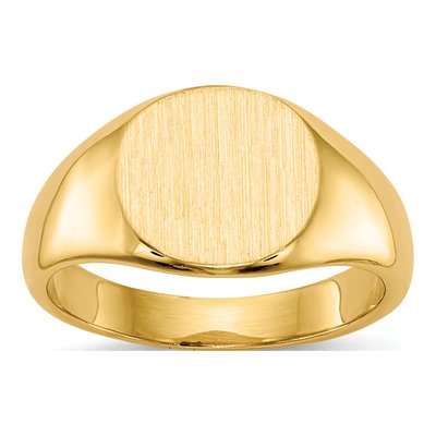 14K Yellow Gold Kids' Oval Signet Ring